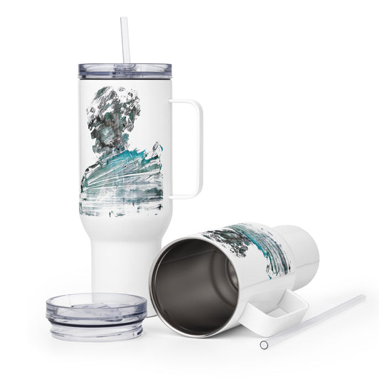 Travel mug with a handle